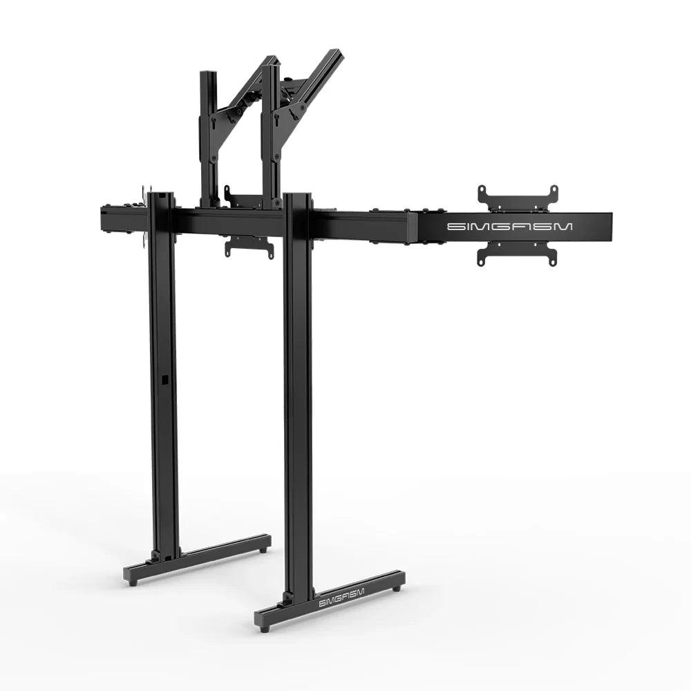 SIMGASM | Apex Free standing quad monitor stand vesa 75/200 - Black