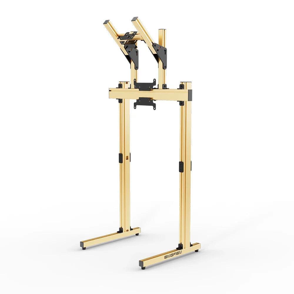 SIMGASM | Apex Free Standing Double Monitor Stand VESA 75/200 - Gold