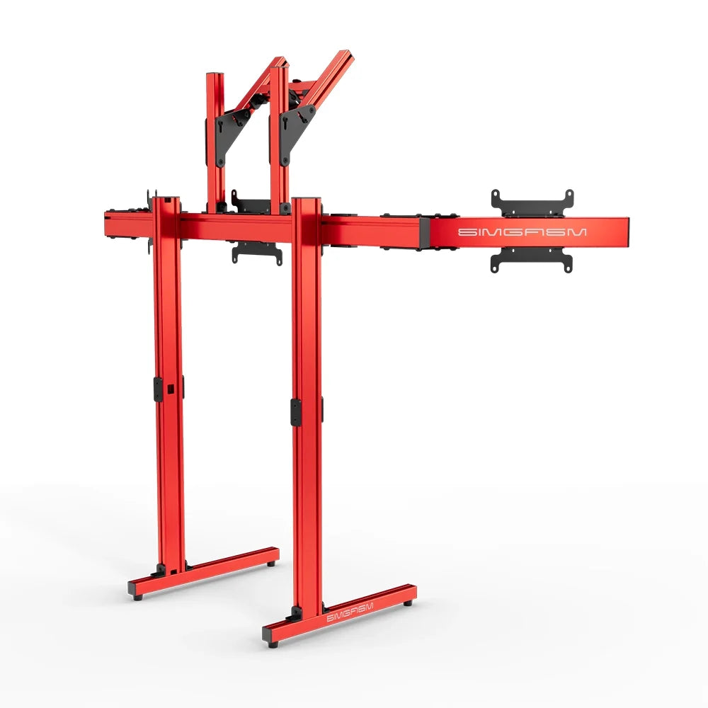 SIMGASM | Apex Free Standing Quad Monitor Stand VESA 75/200 - Red