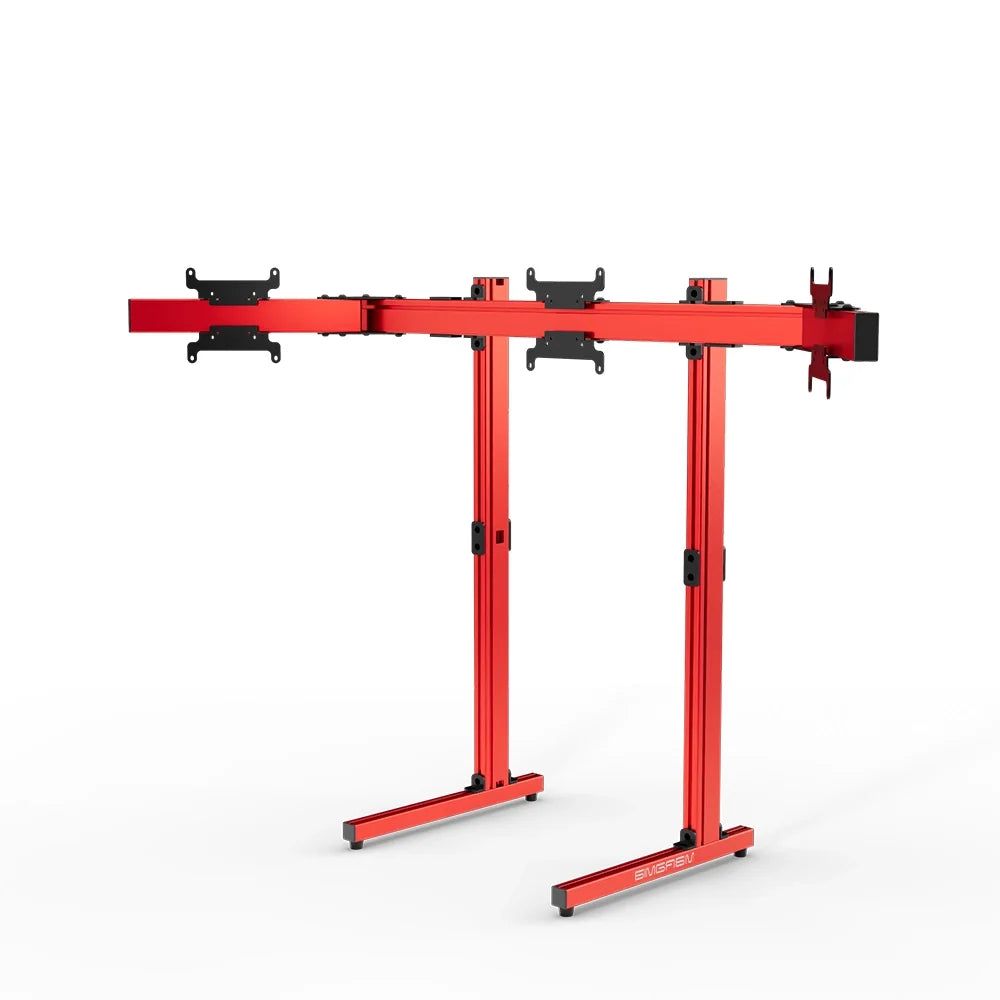 SIMGASM | Apex Free Standing Triple Monitor Stand VESA 75/200 - Red