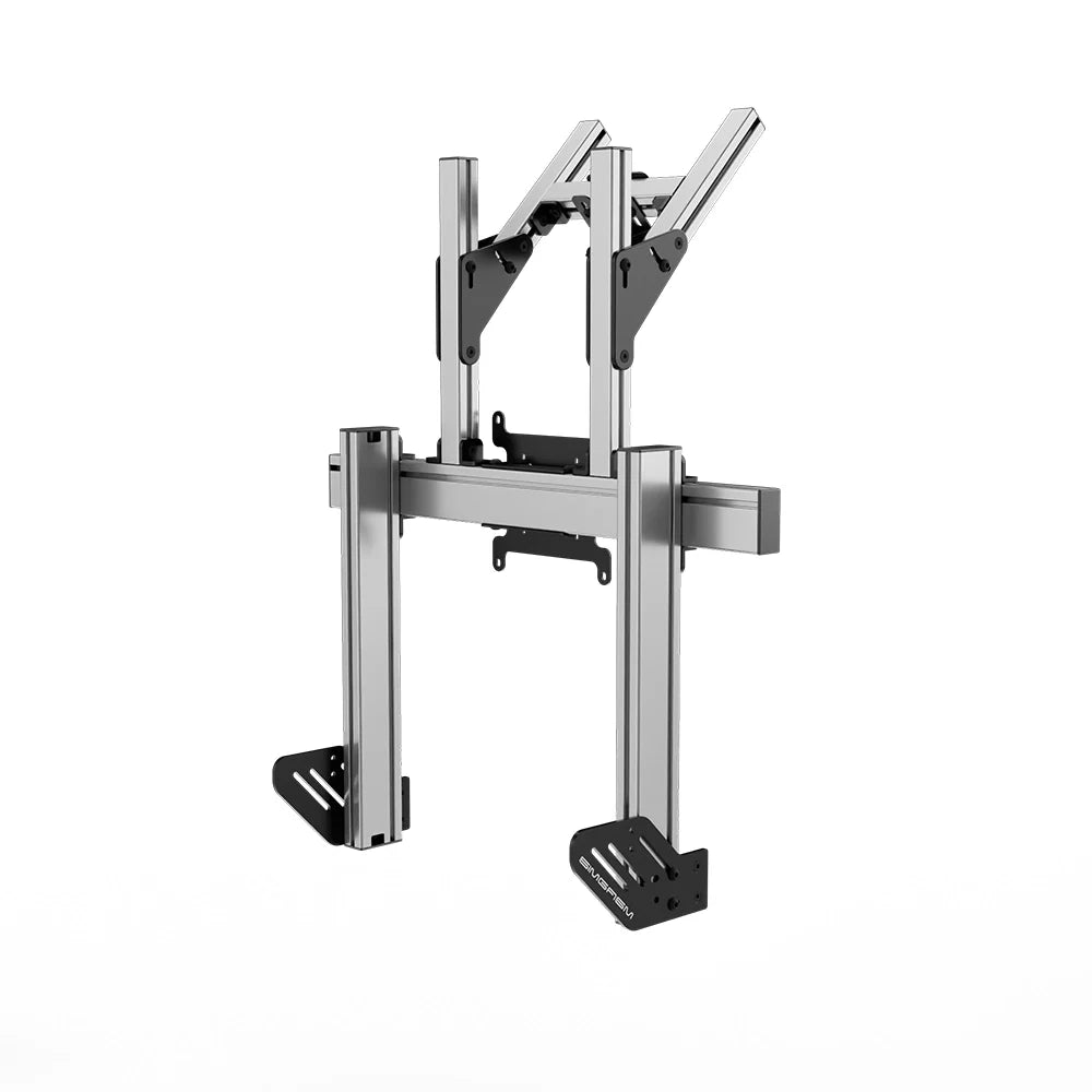 SIMGASM | Apex Integrated Double Monitor Stand VESA 75/200 - Silver