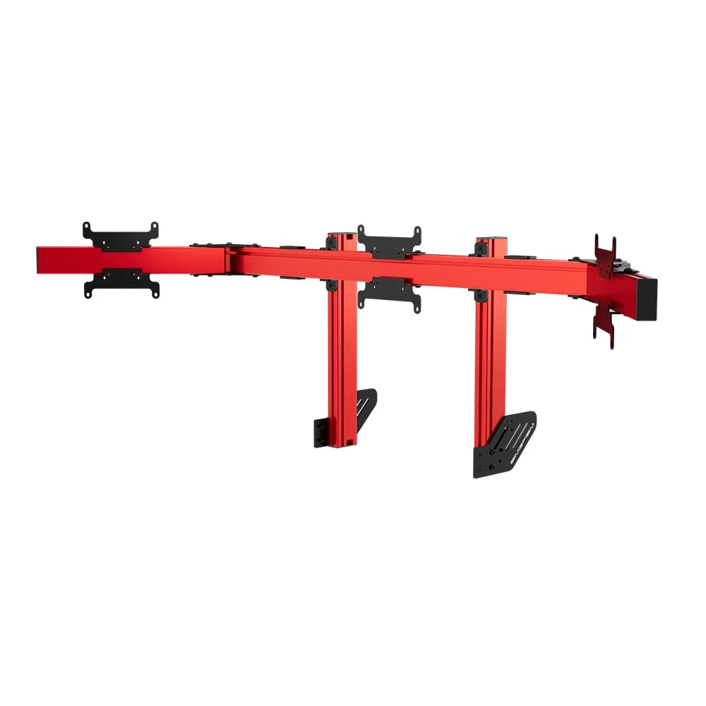 SIMGASM | Apex Integrated Triple Monitor Stand VESA 75/200 - Red