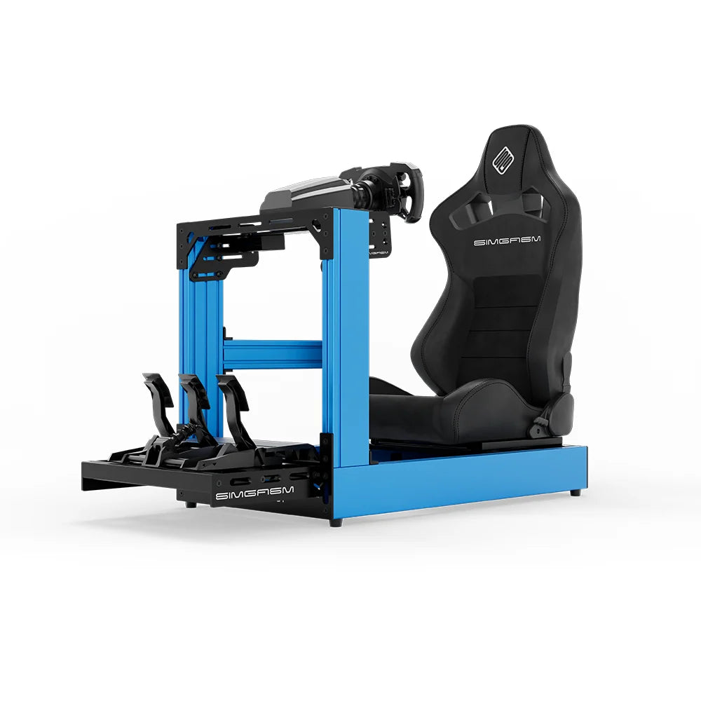 SIMGASM | Sport Aluminum Sim Racing Cockpit - Blue