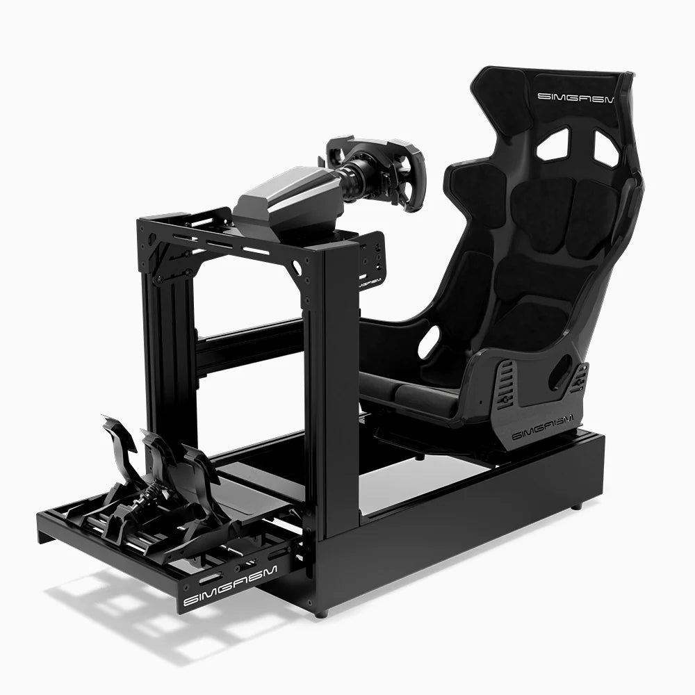 SIMGASM | Pro Aluminum Sim Racing Cockpit - Black