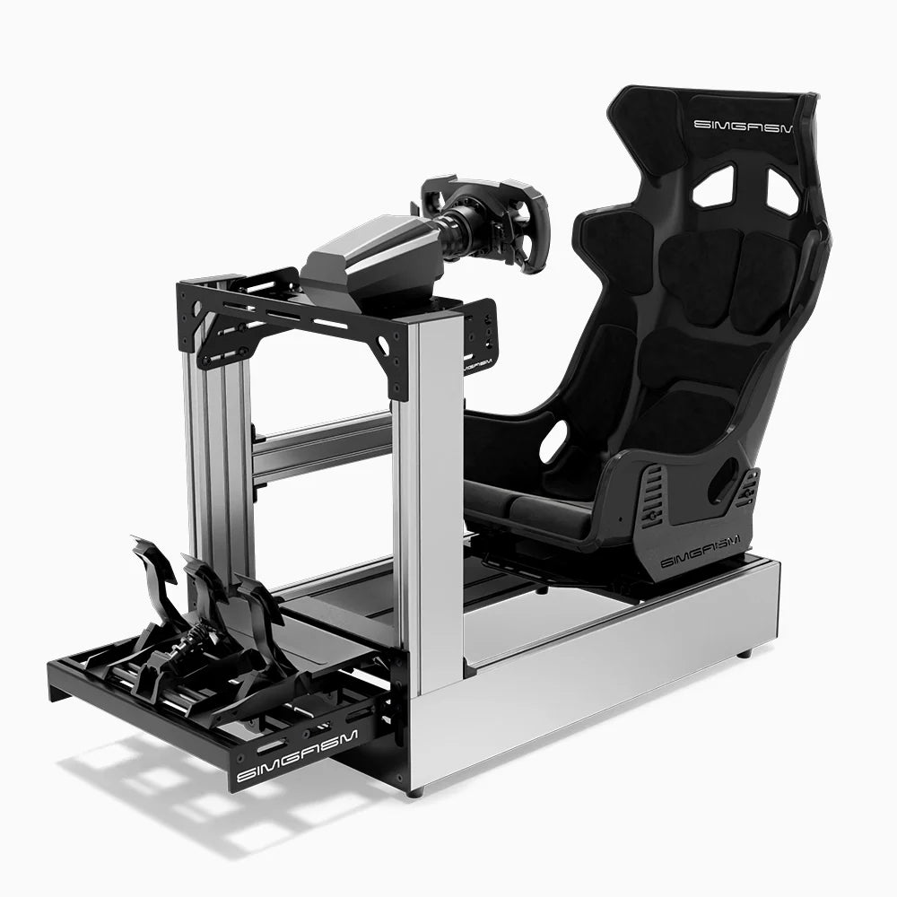 SIMGASM | Pro Aluminum Sim Racing Cockpit - Silver