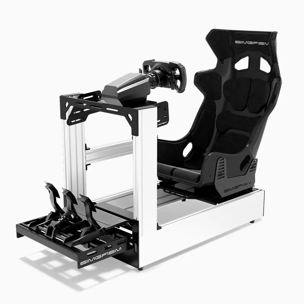 SIMGASM | Pro Aluminum Sim Racing Cockpit - White