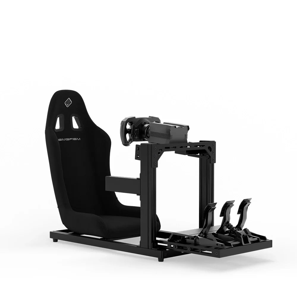 SIMGASM | Hobby Aluminum Sim Racing Cockpit - Black