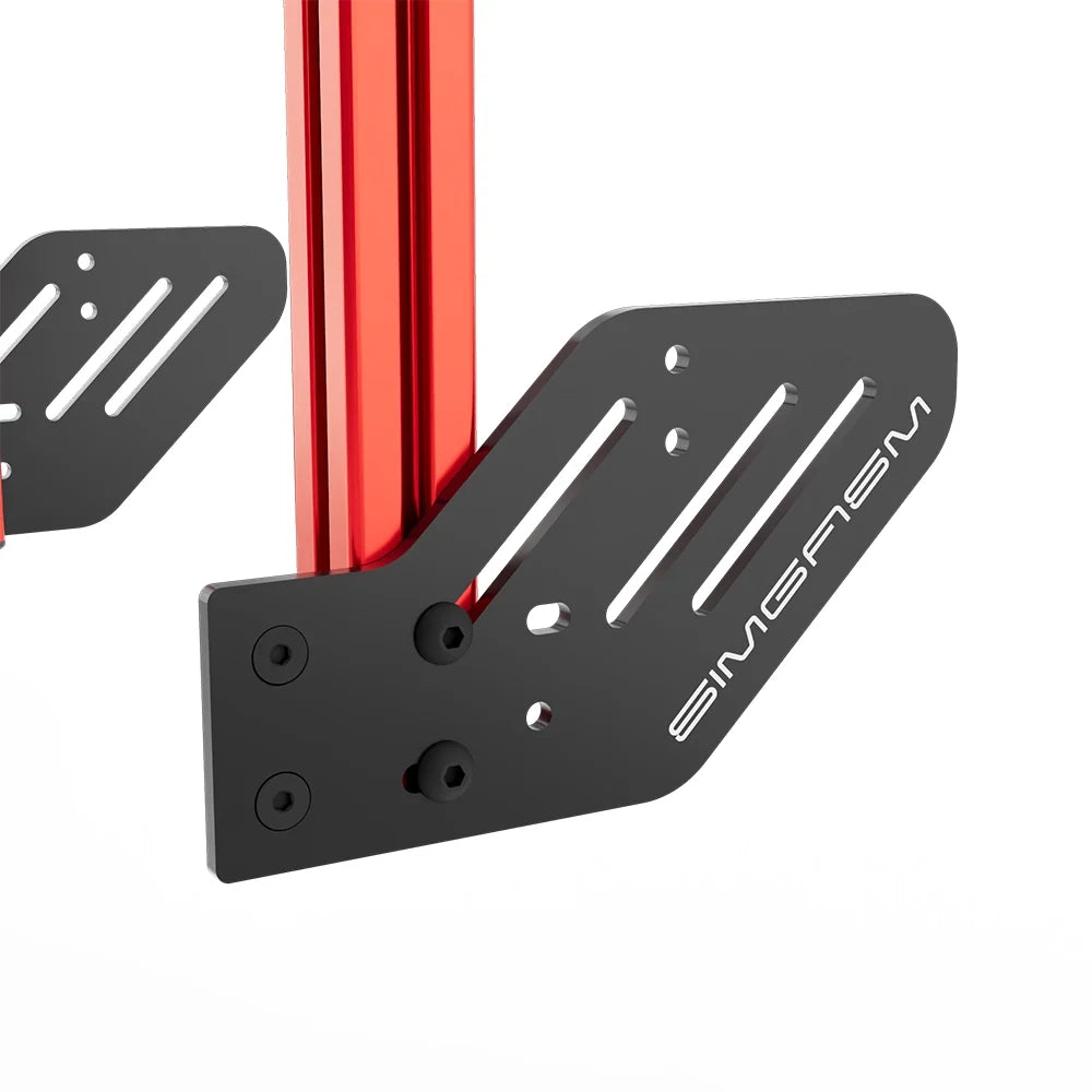 SIMGASM | Core Integrated Quad Monitor Stand VESA 75/100 - Red