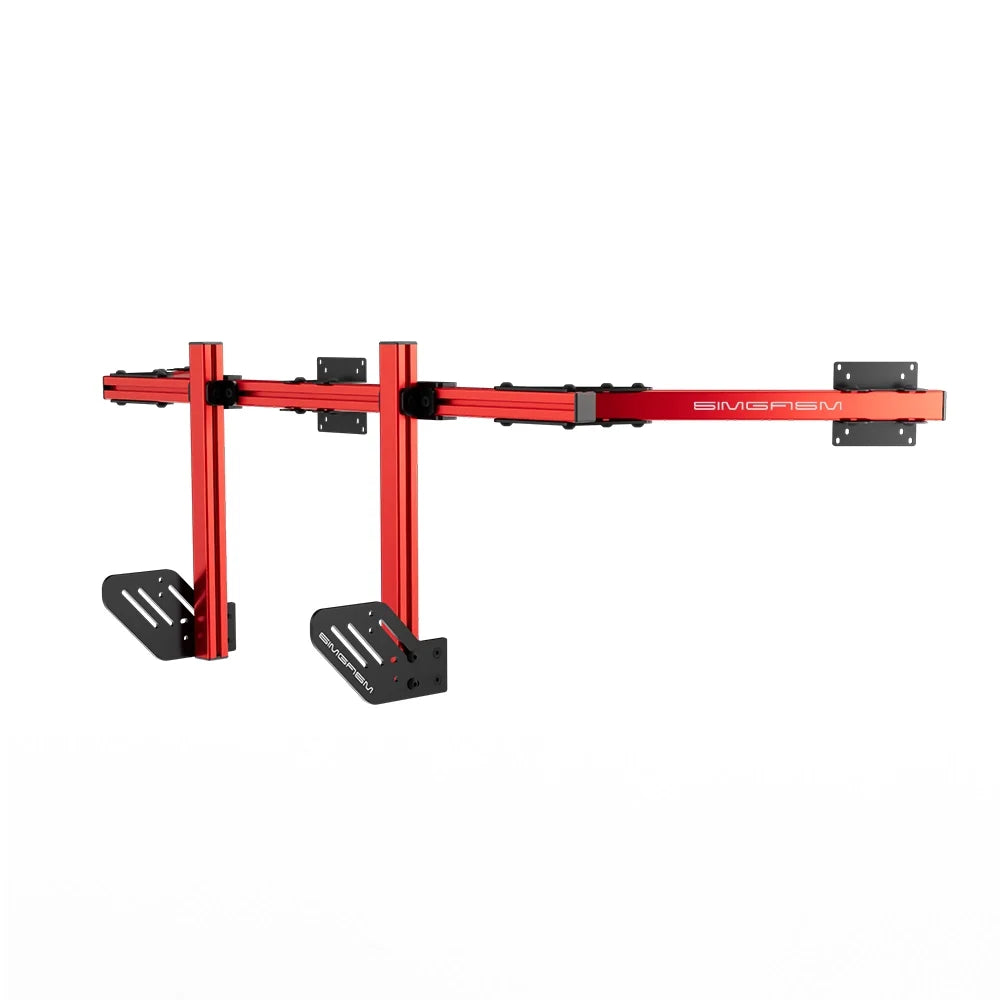 SIMGASM | Core Integrated Triple Monitor Stand VESA 75/100 - Red