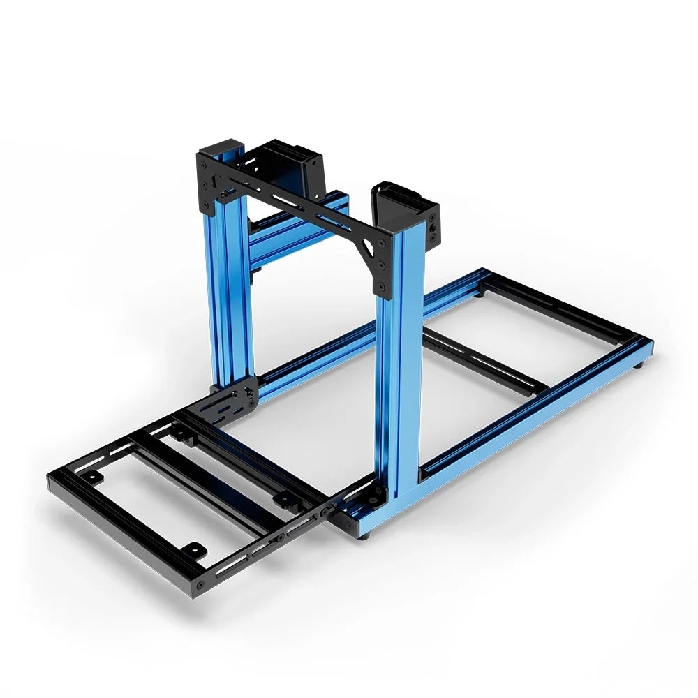 SIMGASM | Hobby Aluminum Sim Racing Cockpit - Blue - Side Mount