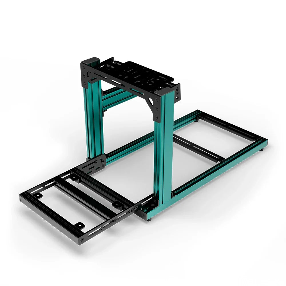 SIMGASM | Hobby Aluminum Sim Racing Cockpit - Green - Bottom Mount