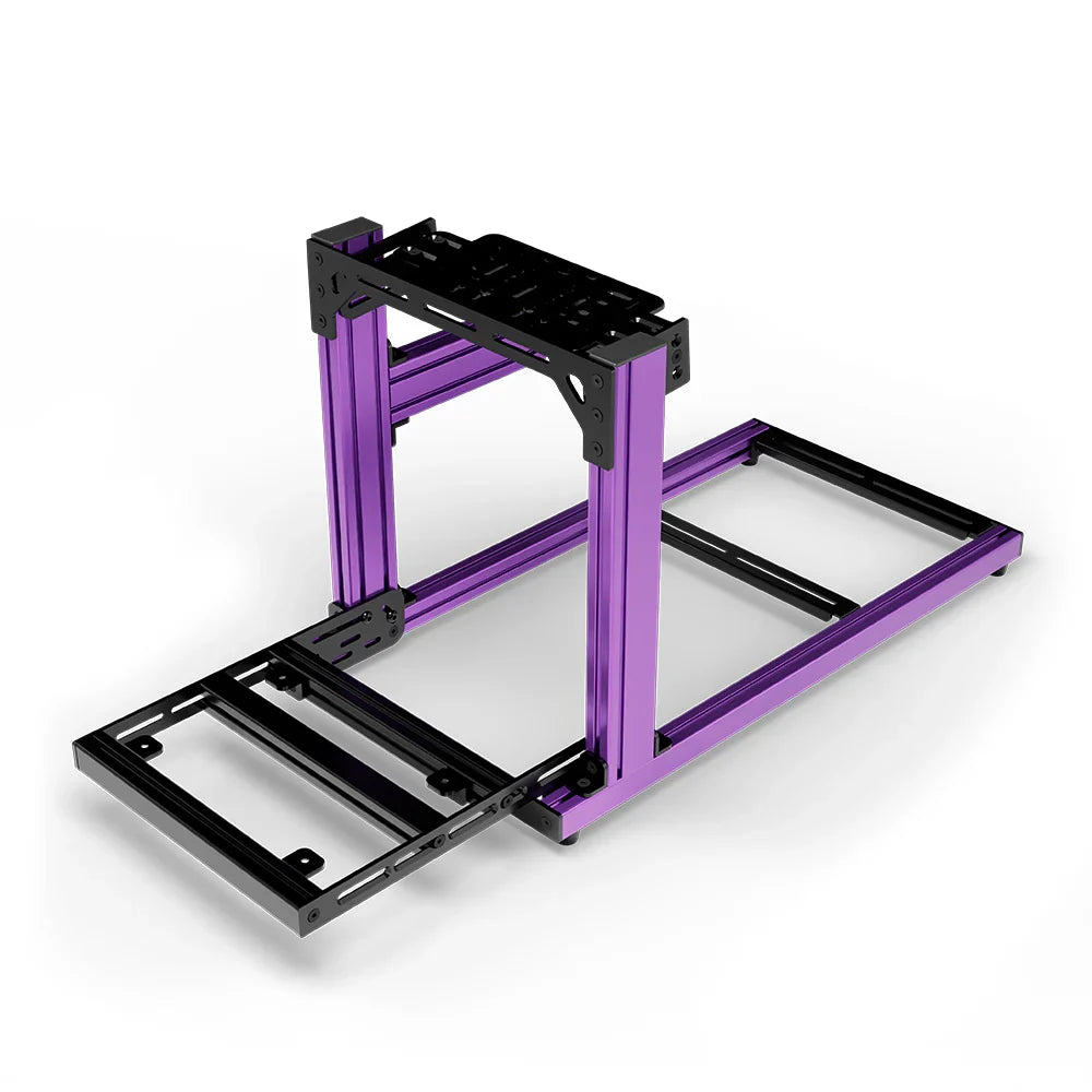 SIMGASM | Hobby Aluminum Sim Racing Cockpit - Purple - Bottom Mount