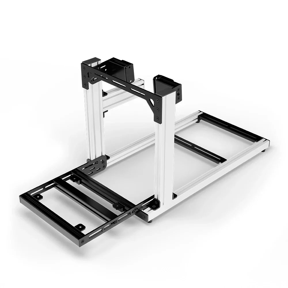 SIMGASM | Hobby Aluminum Sim Racing Cockpit - White - Side Mount