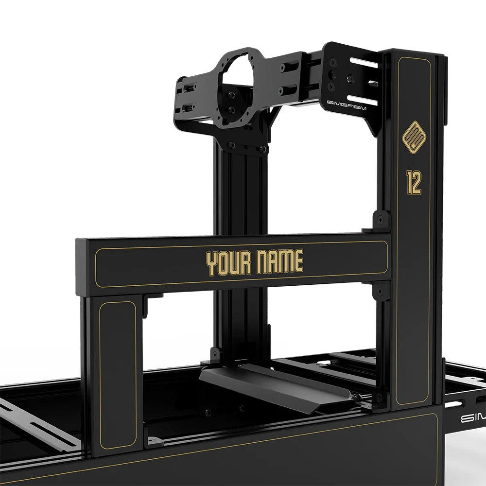 SIMGASM | Pro Aluminum Sim Racing Cockpit - JPS - Asetek Front Mount / Add Text & Number