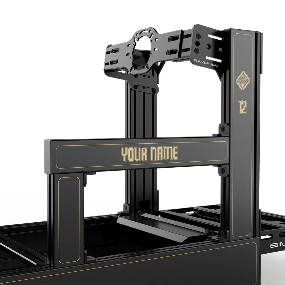 SIMGASM | Pro Aluminum Sim Racing Cockpit - JPS - Front Mount / Add Text & Number