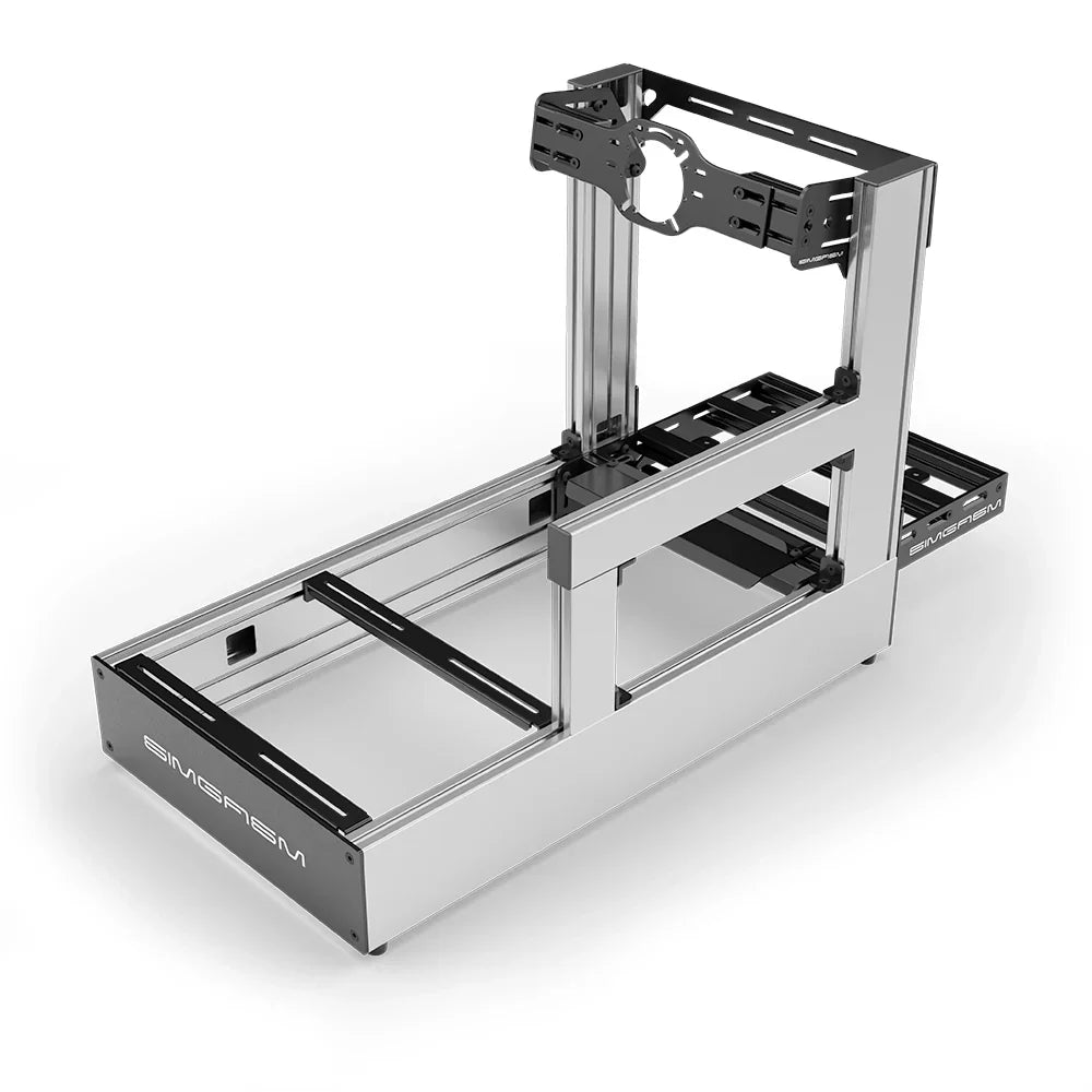 SIMGASM | Pro Aluminum Sim Racing Cockpit - Silver - Front Mount