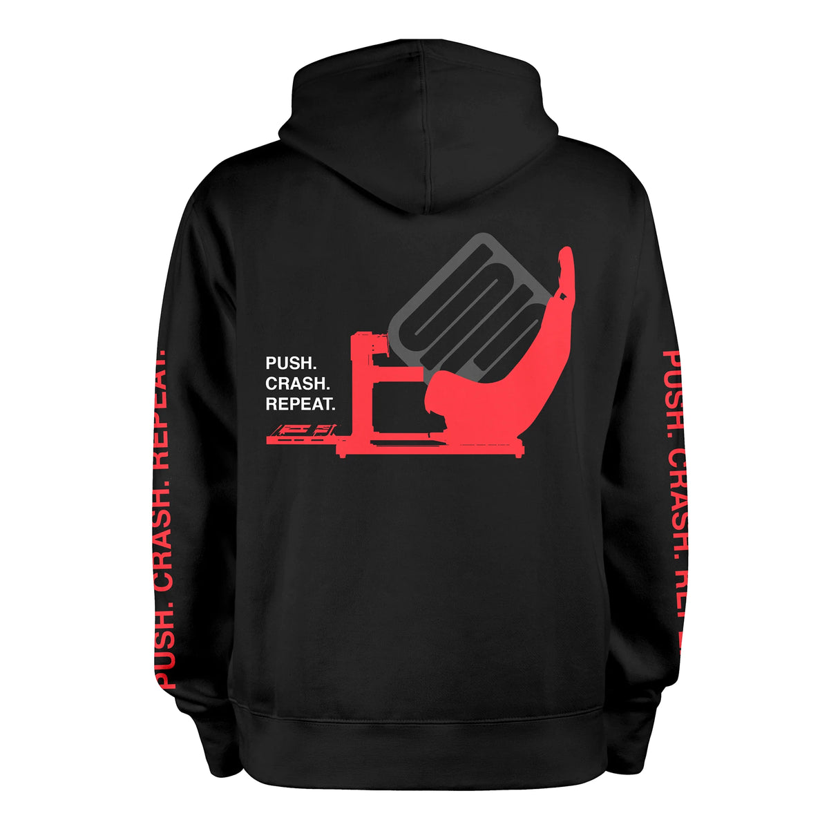 SIMGASM | Push. Crash. Repeat. Hoodie - Black