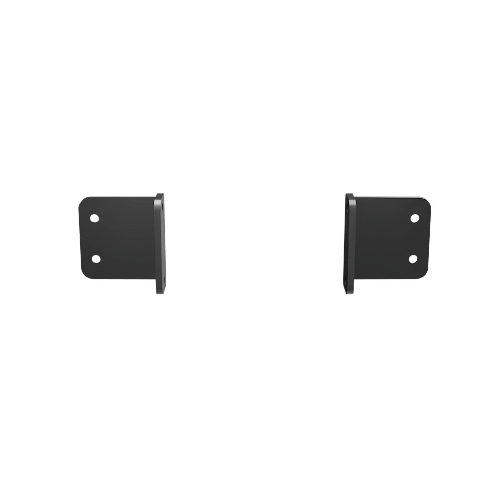 Side view of the paired black SIMGASM side-mount brackets and folded edges