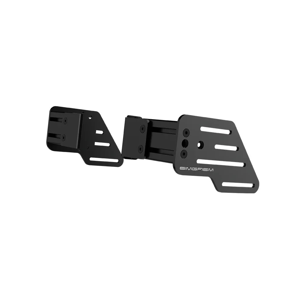 Left three-quarter view of the assembled black SIMGASM side wheel mount