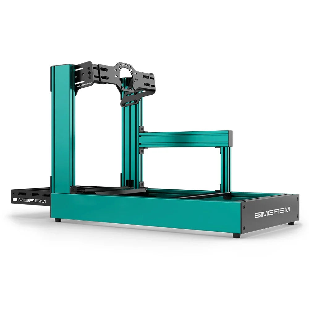 SIMGASM | Sport Aluminum Sim Racing Cockpit - Green - Front Mount