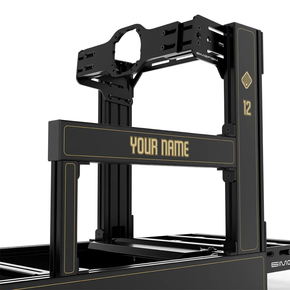 SIMGASM | Sport Aluminum Sim Racing Cockpit - JPS - Asetek Front Mount / Add Text & Number