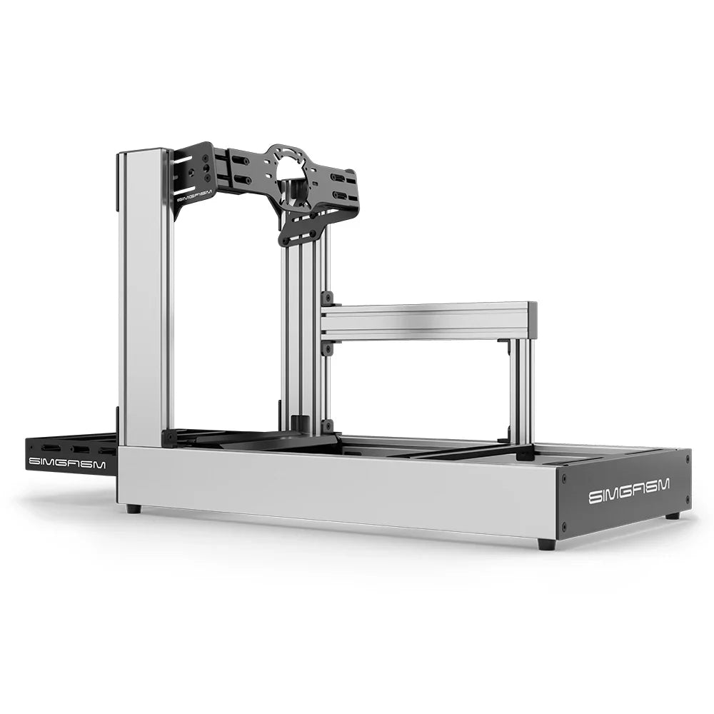 SIMGASM | Sport Aluminum Sim Racing Cockpit - Silver - Front Mount