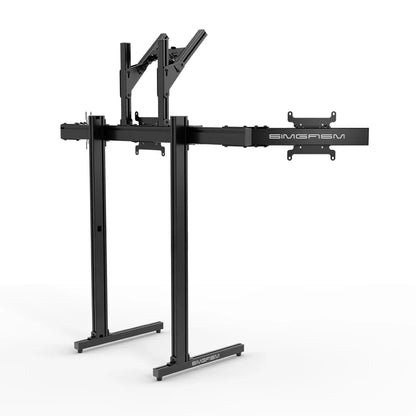 SIMGASM | Apex Free standing quad monitor stand vesa 75/200 - Black
