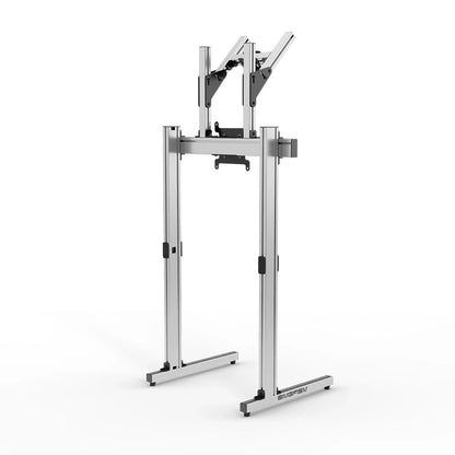 SIMGASM | Apex Free Standing Double Monitor Stand VESA 75/200 - Silver