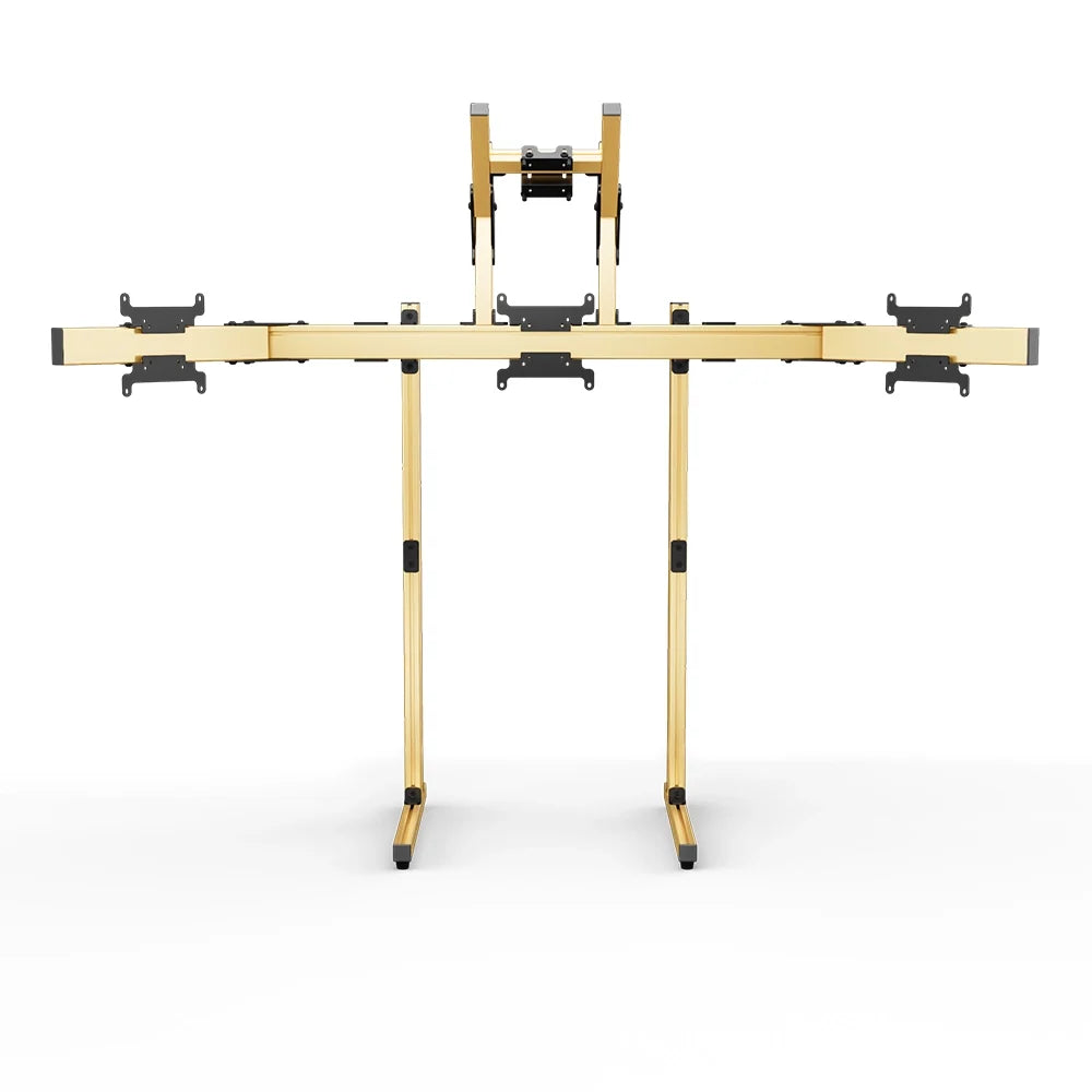 SIMGASM | Apex Free Standing Quad Monitor Stand VESA 75/200 - Gold