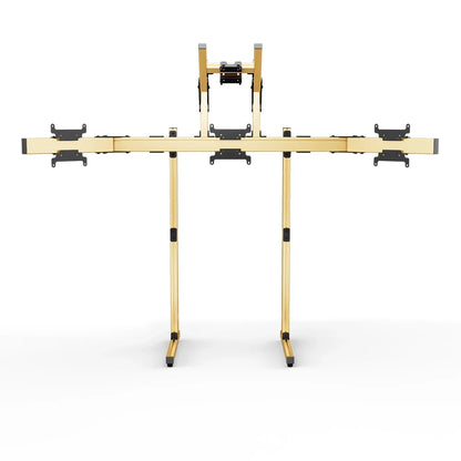 SIMGASM | Apex Free Standing Quad Monitor Stand VESA 75/200 - Gold