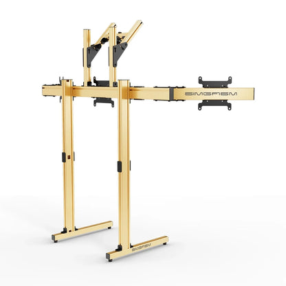 SIMGASM | Apex Free Standing Quad Monitor Stand VESA 75/200 - Gold
