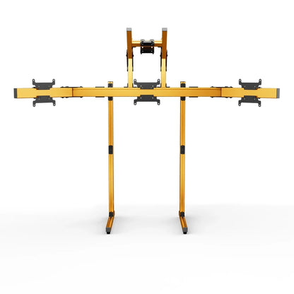SIMGASM | Apex Free Standing Quad Monitor Stand VESA 75/200 - Orange