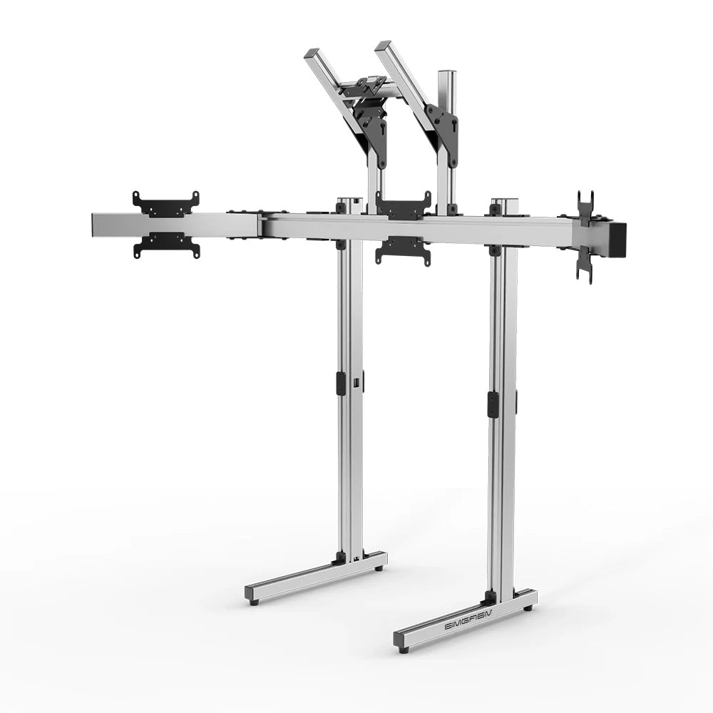 SIMGASM | Apex Free Standing Quad Monitor Stand VESA 75/200 - Silver