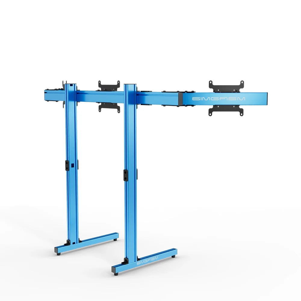 SIMGASM | Apex Free Standing Triple Monitor Stand VESA 75/200 - Blue