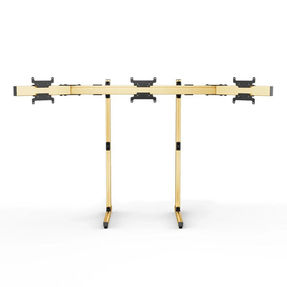 SIMGASM | Apex Free Standing Triple Monitor Stand VESA 75/200 - Gold