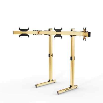 SIMGASM | Apex Free Standing Triple Monitor Stand VESA 75/200 - Gold