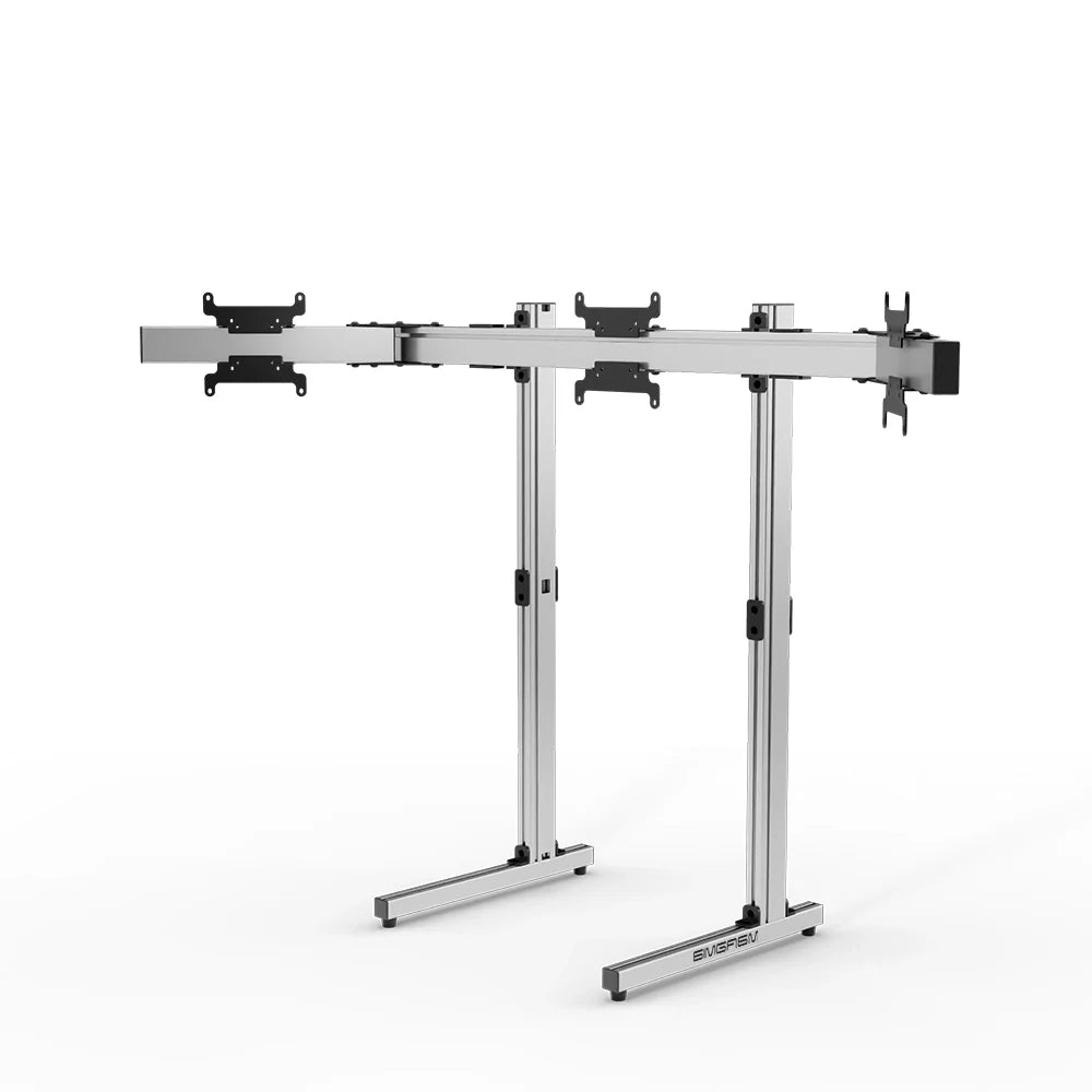SIMGASM | Apex Free Standing Triple Monitor Stand VESA 75/200 - Silver