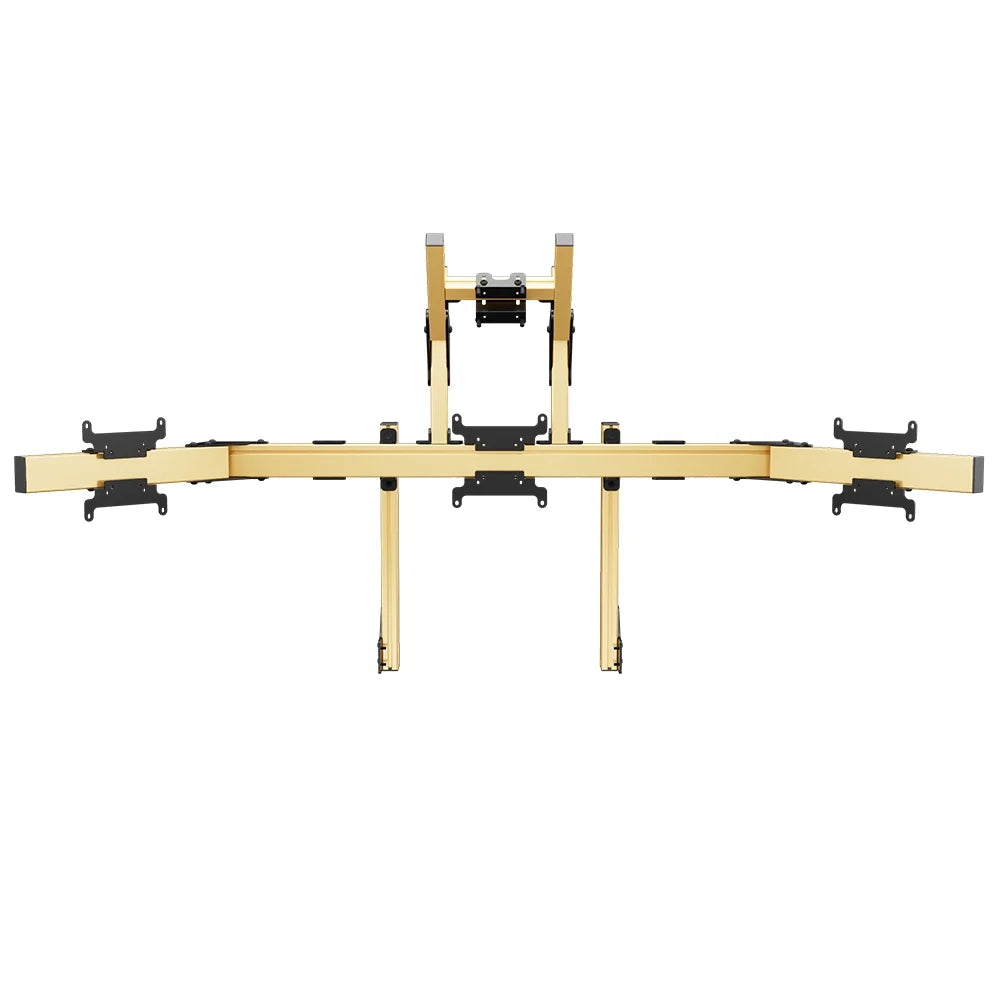 SIMGASM | Apex Integrated Quad Monitor Stand VESA 75/200 - Gold