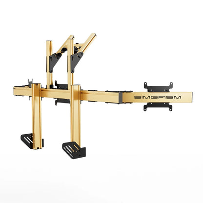 SIMGASM | Apex Integrated Quad Monitor Stand VESA 75/200 - Gold