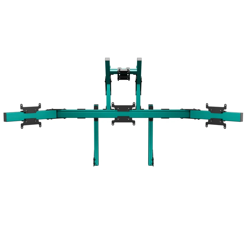 SIMGASM | Apex Integrated Quad Monitor Stand VESA 75/200 - Green