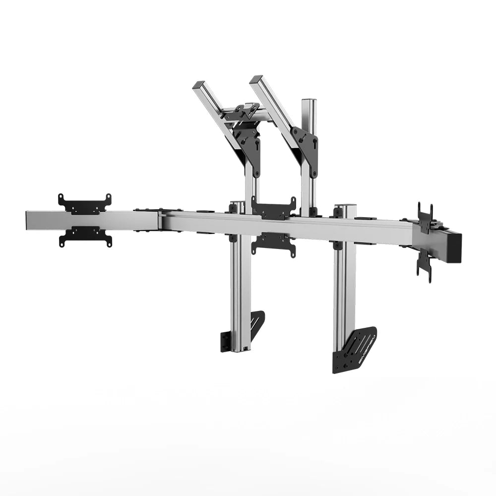 SIMGASM | Apex Integrated Quad Monitor Stand VESA 75/200 - Silver