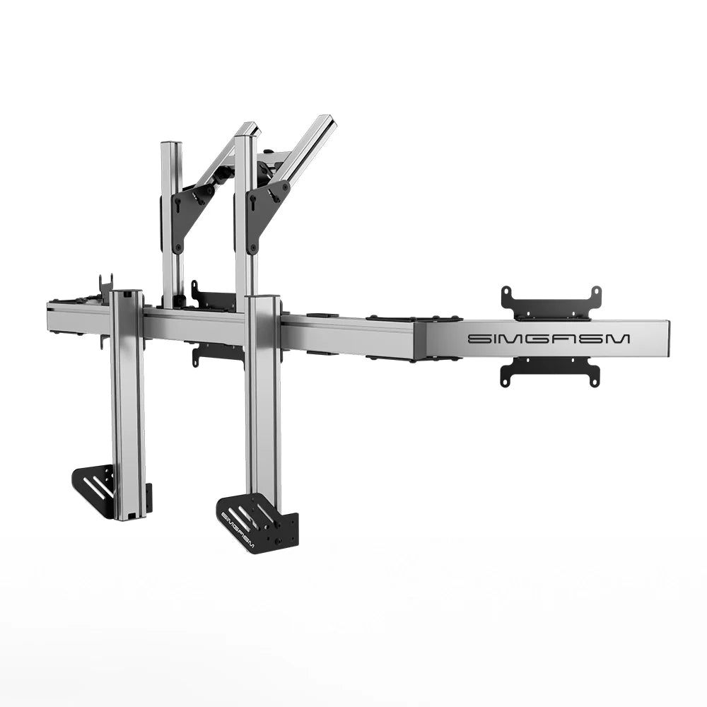 SIMGASM | Apex Integrated Quad Monitor Stand VESA 75/200 - Silver