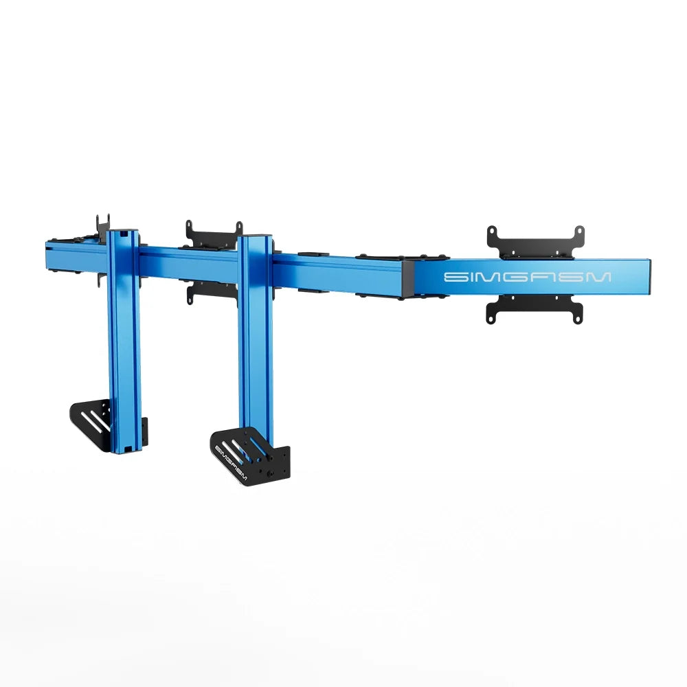 SIMGASM | Apex Integrated Triple Monitor Stand VESA 75/200 - Blue