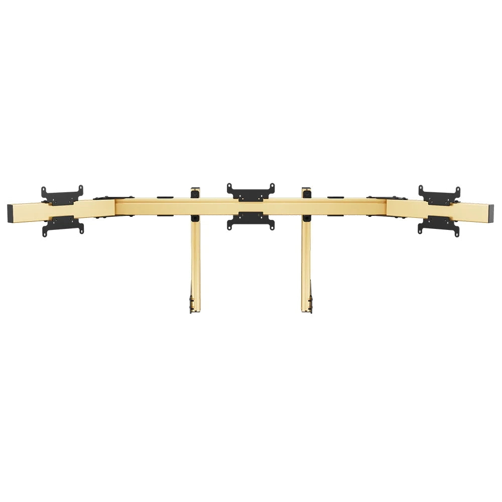 SIMGASM | Apex Integrated Triple Monitor Stand VESA 75/200 - Gold