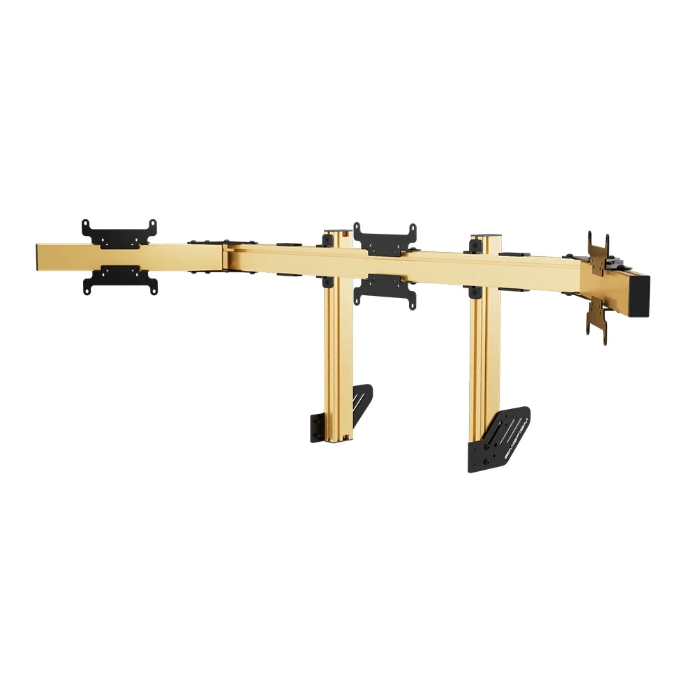 SIMGASM | Apex Integrated Triple Monitor Stand VESA 75/200 - Gold