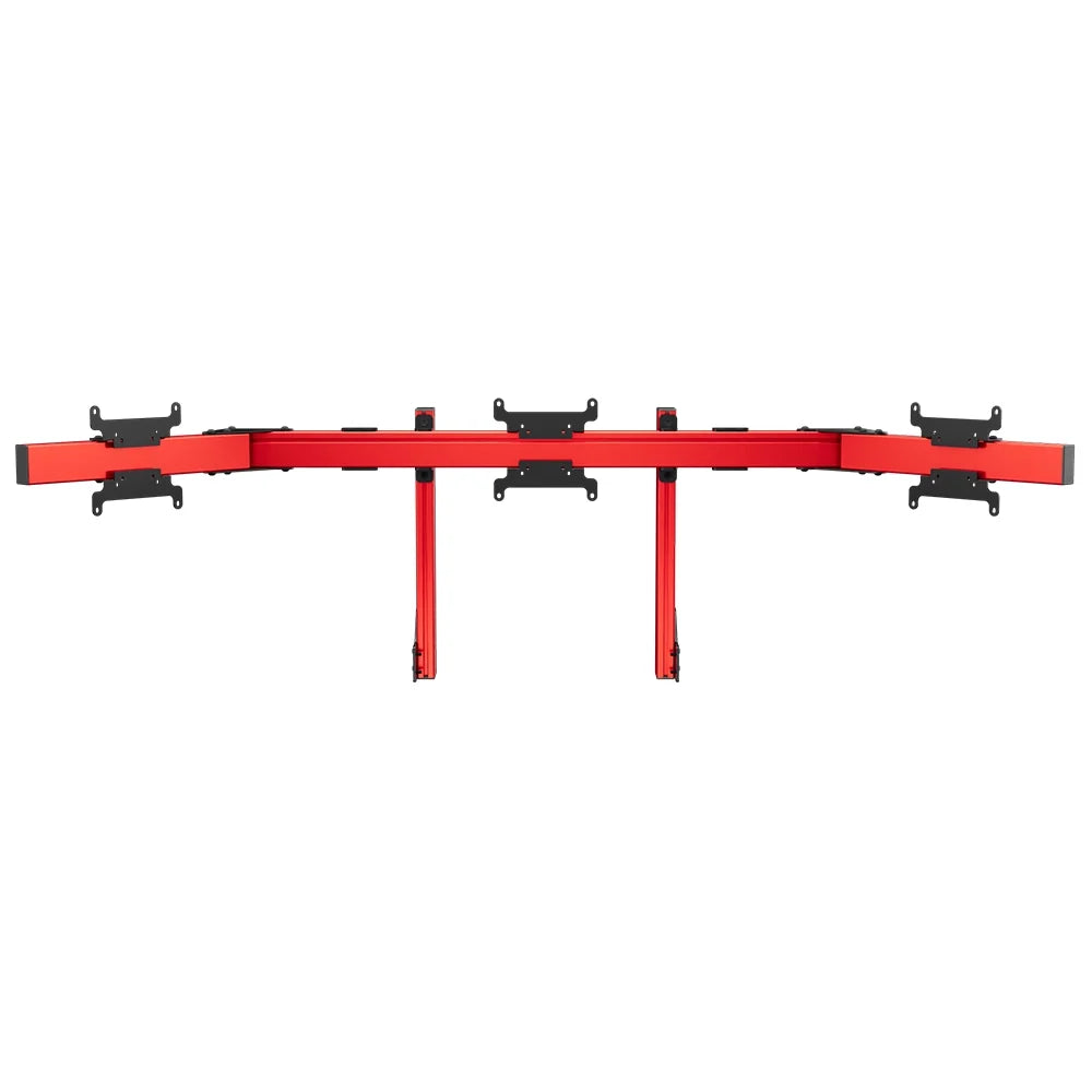 SIMGASM | Apex Integrated Triple Monitor Stand VESA 75/200 - Red
