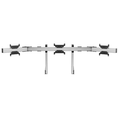 SIMGASM | Apex Integrated Triple Monitor Stand VESA 75/200 - Silver