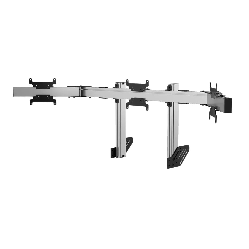 SIMGASM | Apex Integrated Triple Monitor Stand VESA 75/200 - Silver
