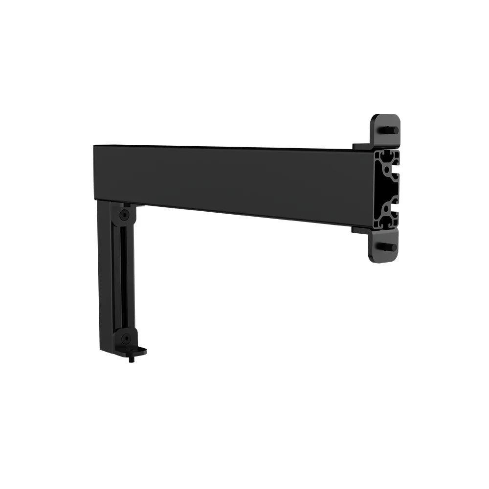 Opposite three-quarter view of the black SIMGASM Apex side-profile mounting arm and brackets