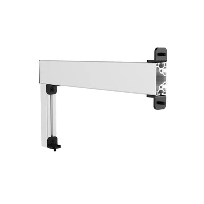 Opposite three-quarter view of the white SIMGASM Apex side-profile mounting arm and brackets